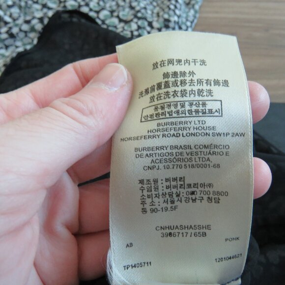 BURBERRY BRIT 100% Silk Ditsy Floral Crepe Pintuck Dress Academia Preppy Luxury - Picture 16 of 16